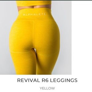 Alphalete Revival Yellow Leggings